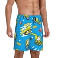 thumbnail image 2 of Gaeub Cute Car Cartoon Printed Men's Short Pajama Pants, Lightweight Lounge & Sleep Bottoms Keep You Cool - Large, 2 of 9
