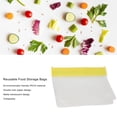 thumbnail image 4 of Sac Alimentaire, Sacs en Silicone Réutilisables pour Stockage, Sacs de Congélation Réutilisables, Sacs en Silicone Écologiques Étanches Réutilisables pour Légumes pour la Maison [Jaune], 4 of 9