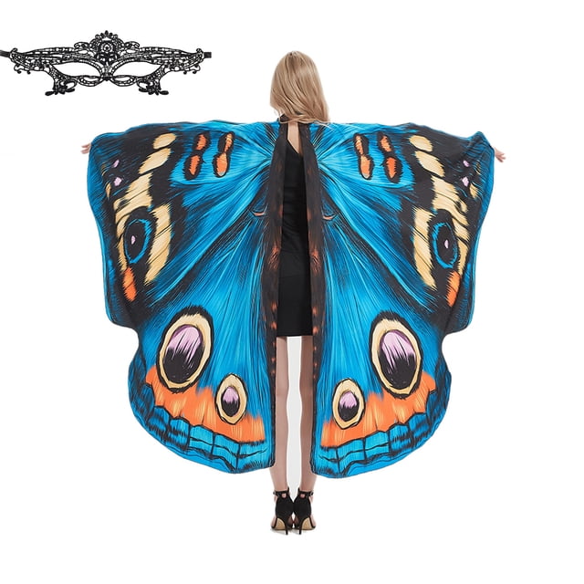 Kmbangi Châle de Papillon de Femmes avec la Couleur Vive, Sangle Réglable de Main