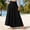 Black, variant on Maxi Skirts for Women Ruffle Hem A Line Long Skirts Elastic Waist Elegant Tiered Layer Boho Long Dress