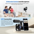 thumbnail image 5 of Videocámara Cámara De Vídeo 5K Cámara De Doble Lente Vlogging Para Youtube 3 270 Pantalla Táctil Giratoria Wifi 56Mp Cámara De Visión Nocturna Con Tarjeta Sd De 64Gb Micrófono Trípode Estabilizador Ba, 5 of 5