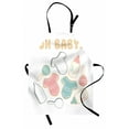 thumbnail image 1 of Saying Apron, Element Pattern with Infant Bodysuit Feeding Bottle and Rattle, Unisex Kitchen Bib with Adjustable Neck for Cooking Gardening, Adult Size, Multicolor, by Ambesonne, 1 of 4