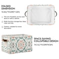 thumbnail image 2 of Yayeee 2 Pack Canvas Storage Basket with Handles for Shelves Fabric Bins Closet Organizer, Green Geometric Pattern, 2 of 8