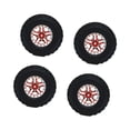 thumbnail image 1 of Runquan 4 Pieces RC Car Tires Replacement for MN82 MN78 D90 D911/12 RC Car Accessory Red, 1 of 8