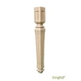 thumbnail image 1 of BingLTD - 30" Tall Unfinished Rubberwood Dining Table Leg with Grooves- 1 PC (TL30351-G-RW-UNF), 1 of 5