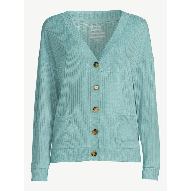 Joyspun Women's Hacci Knit V-Neck Cardigan, Lightweight Joyspun Women's Hacci Knit V-Neck Cardigan, Lightweight