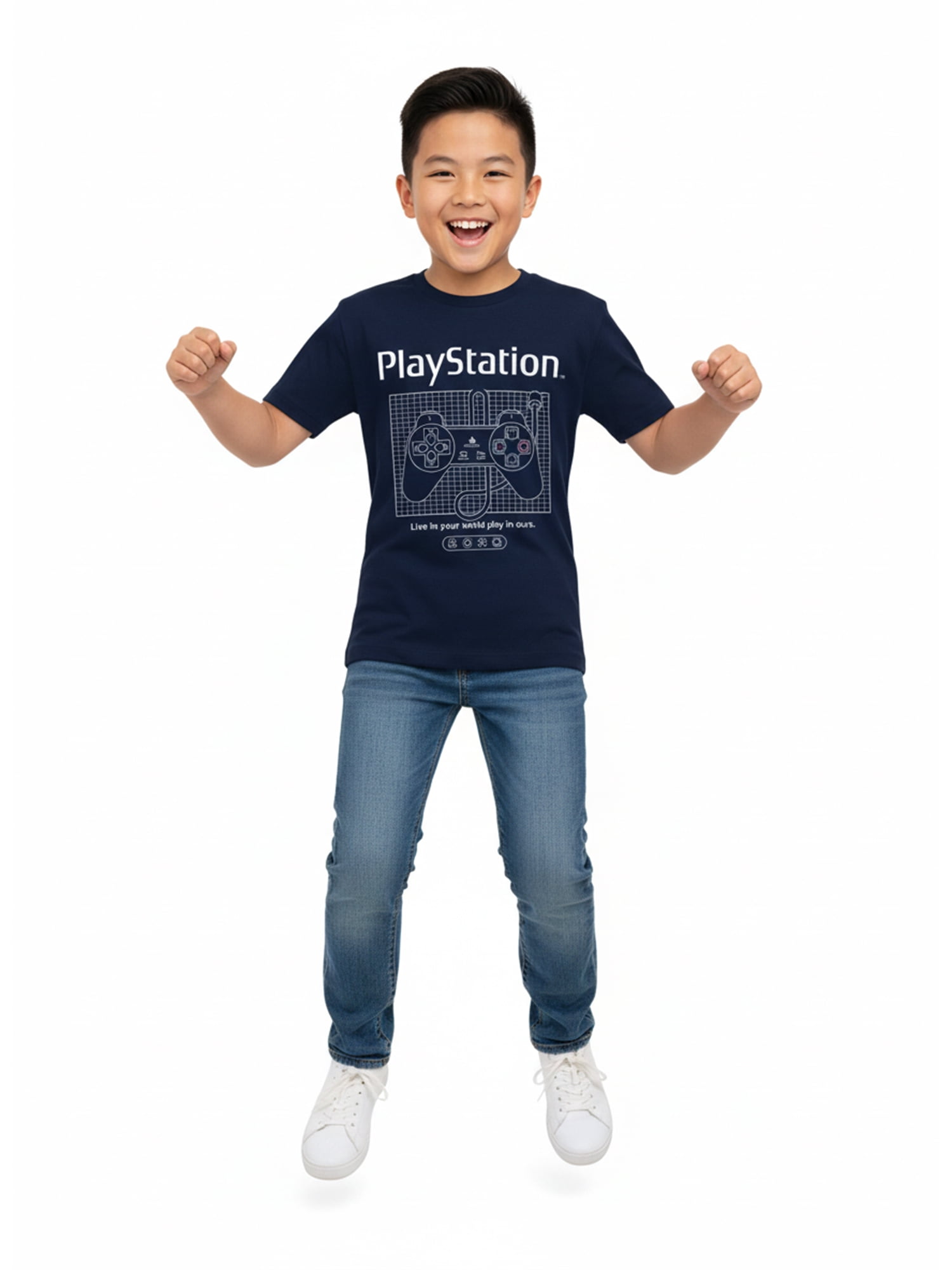 PlayStation, Boys' & Big Boys' Graphic T-Shirt, Play Control, Sizes 4-18