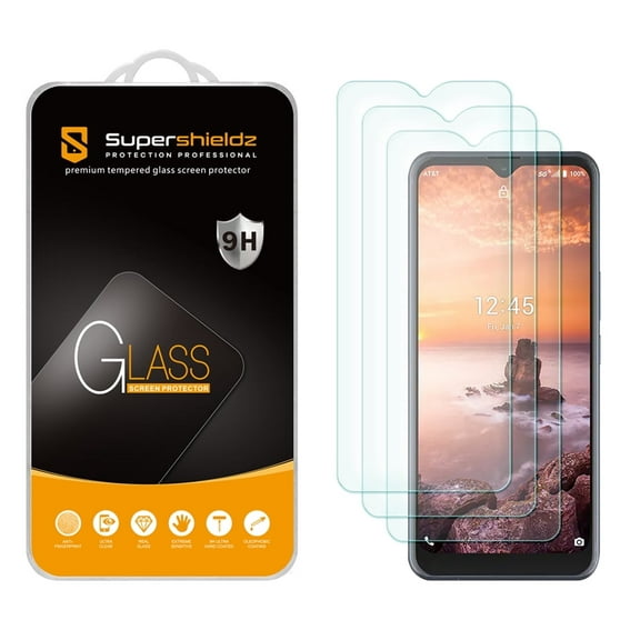 (3 Pack) Supershieldz Designed for AT&T Fusion 5G Tempered Glass Screen Protector, Anti Scratch, Bubble Free