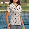 thumbnail image 2 of Binienty Cute Dog Paws His and Hers Matching Outfits Classic Fit Zip Up Collar Shirts Workout Tops for Women and Men Athletic Short Sleeve Athletic Tops for Workout Sports, 2 of 7
