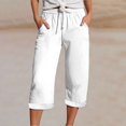 thumbnail image 1 of WILLBEST Pantalones Casuales elegantes para Mujer con Cintura Elástica y Bolsillos para Uso Diario, Ideales para Actividades al Aire Libre En Primavera y Verano. Mediana, 1 of 5
