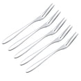 thumbnail image 1 of 5 pcs Delicate Useful Stainless Steel Fruit Fork Cake Fork Exquisite Fork for Children Use (Pointed Tail Fork), 1 of 8