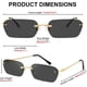 thumbnail image 3 of Gafas de sol retro pequeñas, estrechas y sin montura, transparentes, vintage, 3 of 4
