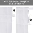 thumbnail image 3 of Rose Home Fashion Rhf Cortinas De Gasa Para Puerta Francesa, Juego De 2 Paneles, Cortinas Laterales Para Puerta De Entrada, Paneles Transparentes De 30 W Por 72 L, Cortinas De Puerta De Vidrio Transpa, 3 of 7