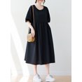 thumbnail image 4 of Carevas Vestido, cincho Vestido Nebublu Vestido de cinilla Con cinilla Qinquan Eryue Vestido suelto Eryue De tamaño grande, 4 of 8