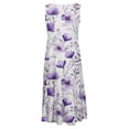 thumbnail image 4 of Ovzne Robes d'Été pour Femmes Robe d'Été Mode pour Femmes Vacances Été Couleur Unie Sans Manches Robe de Fête de Plage Robe de Printemps Imprimée Liquidation, 4 of 6