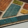 thumbnail image 5 of Mohawk Home Entry Recycled Rubber Non- Slip Indoor Outdoor Stoney Medallion Blue & Yellow Oversize Doormat 2' x 4', 5 of 6