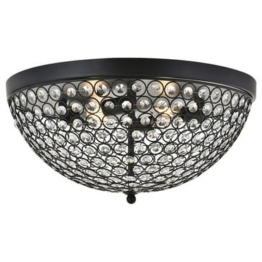 Taye 4 light Matte Black Flush Mount