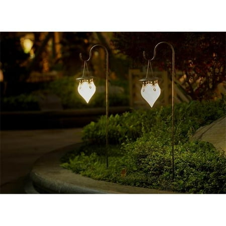 luxen home wxe0092 set of 2 hanging cone shaped solar luxen lighting