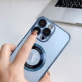 thumbnail image 4 of Clear Case for iPhone 13 Pro Max Case [Compatible with Magsafe] with Full Camera Protection Hard Back Shockproof Protective Plating Design Phone Case for Women Girls 6.7 in - Blue, 4 of 12