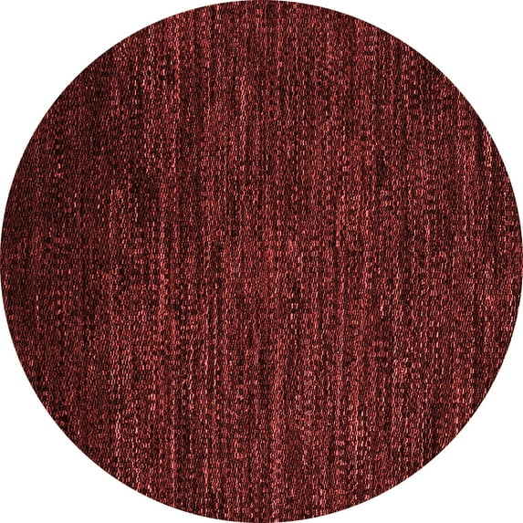 Ahgly Company Indoor Round Abstract Red Modern Area Rugs, 4' Round