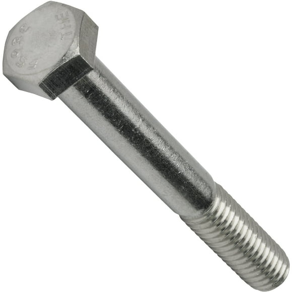 3/8-16 x 3-1/4" Hex Head Cap Screw Bolts, External Hex Drive, Stainless Steel 304, Partially Threaded, Stainless Steel, Quantity 10