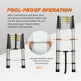 thumbnail image 2 of 300LBS Heavy Duty 10.5FT Telescoping Ladder - Aluminum Alloy Folding Extension Ladder Portable Multi-Purpose for Indoor Outdoor Work, 2 of 10