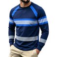 thumbnail image 4 of Men Long Sleeve Tee Shirts For Outdoor Activities Casual Athletic Pullover Tops Blue XXXXXL, 4 of 4