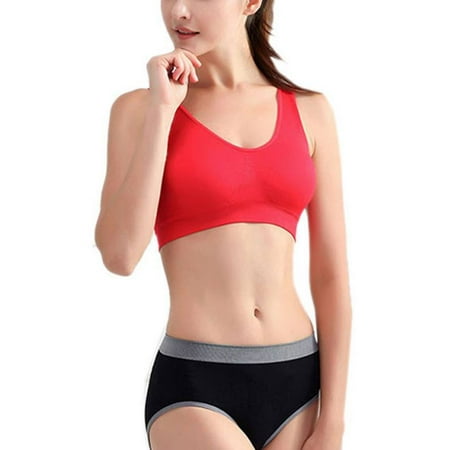 Womens Yoga Bras Underwear Sport Seamless Fitness Comfortable Padded Top