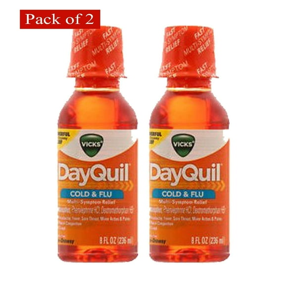 Vicks Dayquil Cold & Flu Non-Drowsy Liquid, 236ml (Pack of 2) $22.56 ea.