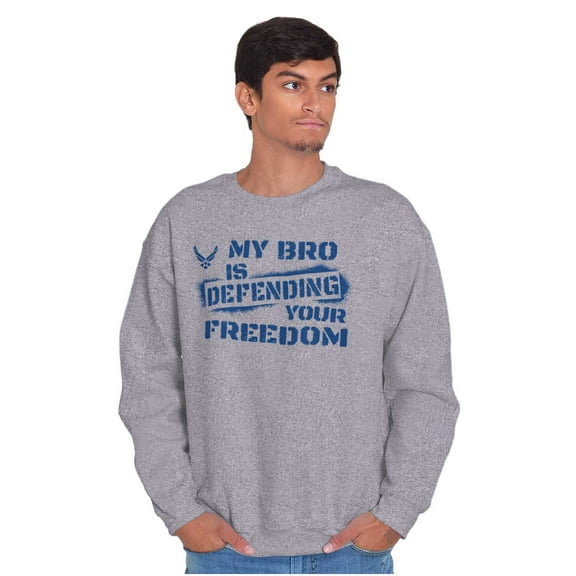 US Air Force My Bro Defending Freedom Unisex Plus Size Sweatshirt Brisco Brands 2X