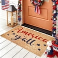 thumbnail image 5 of Dmlowu 4th of July Door Mat, Natural Coir Red Blue Star Welcome Mat, Lightweight Washable Front Door Mat for Indoor Outdoor Home Decor, Patriotic Decorations, 5 of 6