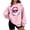 Pink, variant on Feancey Funny Graphic Sweatshirts for Women Christmas Ugly Sweatshirt Oversized Long Sleeve Crewneck Pullover Cute Santa Claus Print Tops Pink XXL