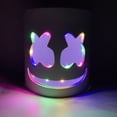 thumbnail image 3 of Máscara de DJ LED de Halloween - Festival de música Disfraces de fiesta de Halloween Cosplay Light Up Máscara de cabeza completa Casco Juguetes, 3 of 5