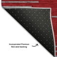 thumbnail image 5 of Addison Rugs Mayfield Premium Machine Washable Transitional Geometric Red Round Rug, 8' x 8', 5 of 5