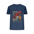 thumbnail image 2 of Aloohaidyvio Graphic T Shirts for Women,Summer Women's Vintage Flowers Shirt Spring Boho Floral Printed T-Shirt Sunflower 2024 Casual Graphic Tees Tops, 2 of 4
