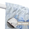 thumbnail image 4 of Cute Bow Swag Valances for Windows, Kitchen Window Curtains Over Sink, Blue Bowknot Minimalist Solid Color Window Treatment Curtains for Living Room/Bedroom Curtains 2 Panel Sets 36"x45", 4 of 8