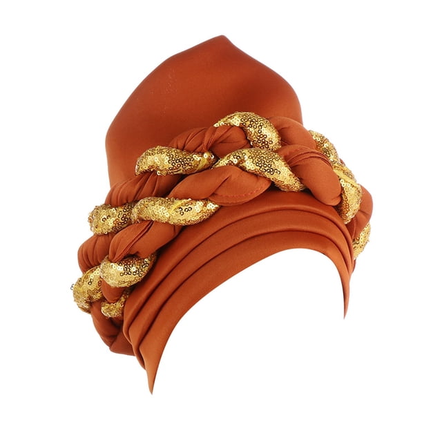 Foulard d'Été Musulman pour Femmes, Sequins Colorés, Couche Spatiale, Chapeau Exagéré, Mode, Assorti