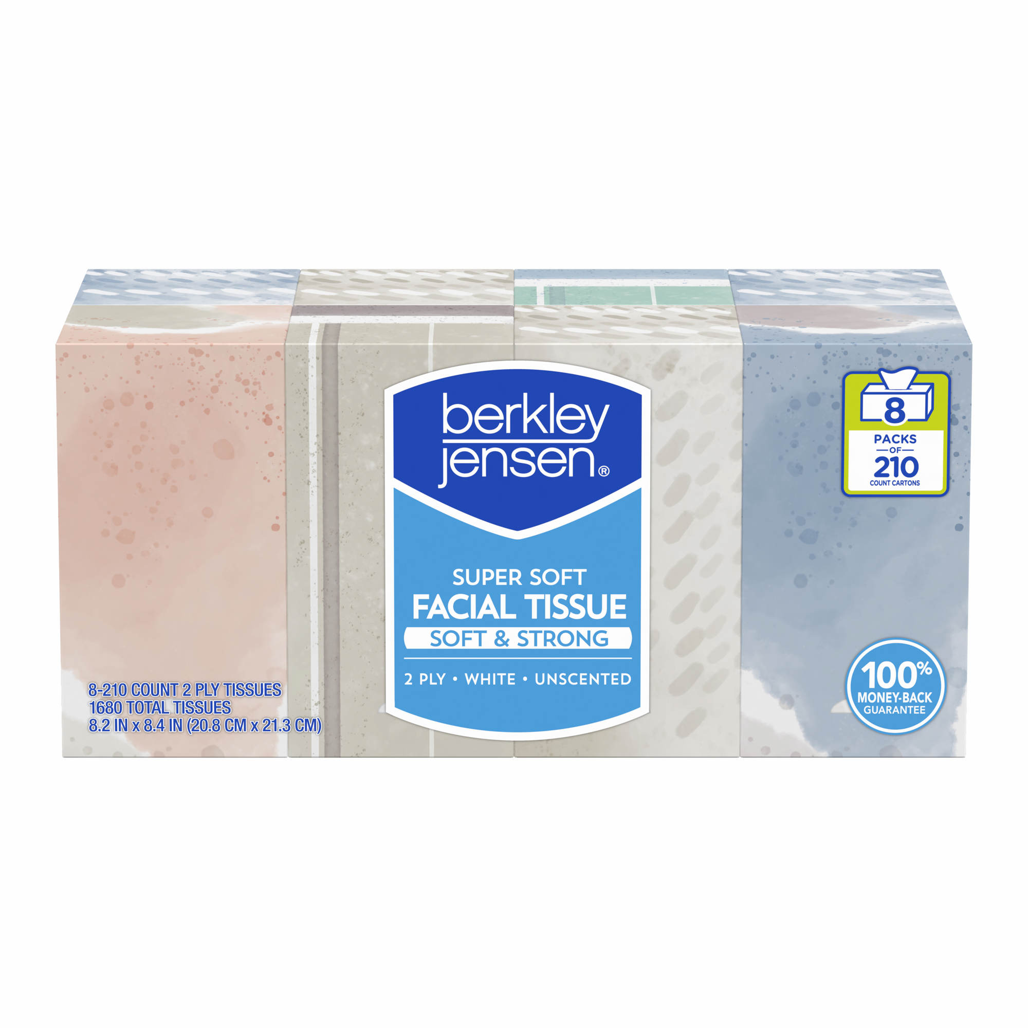 Product of Berkley Jensen 210Sheet Unscented Facial Tissue, 8 pk