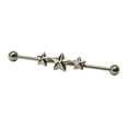 thumbnail image 2 of 14G Triple Stare Industrial Barbell (2 Piece's (One Pair)) (B/5/7), 2 of 2