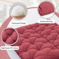thumbnail image 5 of Pakunoda Porch Swing Cushions 47” X 40” X 5”, 2-3 Seater Bench Cushion with Backrest, Waterproof Replacement Outdoor Cushion with Tie, Fuchsiared, 5 of 6