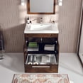 thumbnail image 2 of Eviva Lugano 24" Rosewood Modern Bathroom Vanity w/ White Integrated Top, 2 of 7