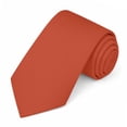 thumbnail image 2 of Jacob Alexander Men's Extra Long Solid Color Tie - Rust, 2 of 8