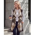 thumbnail image 4 of Zeagoo Women Tunic Vest Plaid Jackets Sleeveless Long Flannel Shirts with Pockets Dressy Fall Winter Trendy, 4 of 6