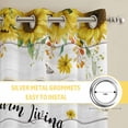 thumbnail image 6 of Sunflowers Kitchen Curtains Window Panels, Spring Botanical Truck Pig Wooden Grain Insulated Window Treatment Curtain, Grommet Curtains for Bedroom/Living Room/Bathroom, 2 Piece 42"Wx84"L, 6 of 8
