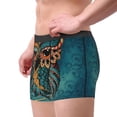 thumbnail image 2 of Uemuo Owl In Blue Pattern Men's Boxer Briefs,Trunk Anti-Chafing,Comfortable, Durable, and Stylish Underwear-Small, 2 of 9