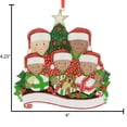 thumbnail image 6 of Personalized Biracial Family of 5 in Pajamas Christmas Ornaments 2024 - Custom Home Gift Decorations, 6 of 10