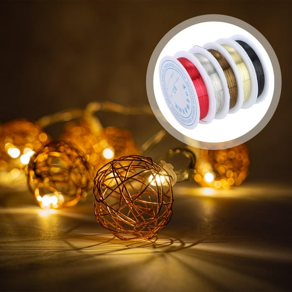 Raindrops 5 Rolls Copper Wire for Jewelry Making Crafts Tarnish Resistant Flexible 26 Gauge 10m per Roll