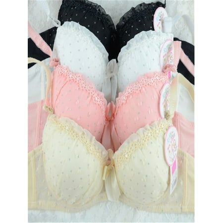 

Women Push Up Bra Bowknot Lace Bras Lingerie Underwear Underwired Brassiere 32 34 36 Cup B