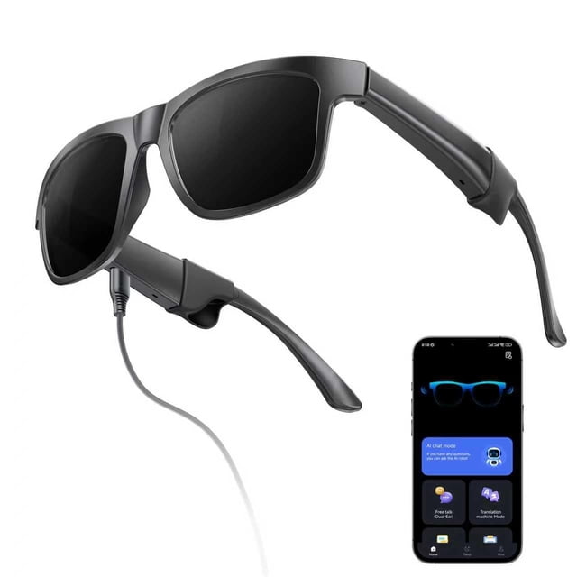 Gafas inteligentes de traducción XTUOSHP con Bluetooth y protección UV