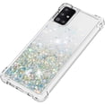 thumbnail image 6 of Compatible with Samsung Galaxy A51 5G Case Glitter Luxury Cute Love Liquid Quicksand Clear TPU Girls Women Stylish Bumper Shockproof Protective Case for Samsung Galaxy A51 5G Sliver YB, 6 of 12